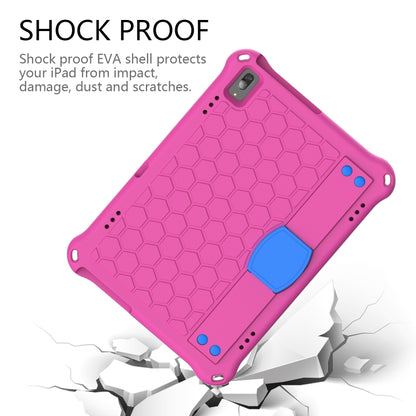 For Lenovo Tab P10 TB-X705F/L Honeycomb Design EVA + PC Material Four Corner Anti Falling Flat Protective Shell with Strap(RoseRed+Blue) - Lenovo by buy2fix | Online Shopping UK | buy2fix