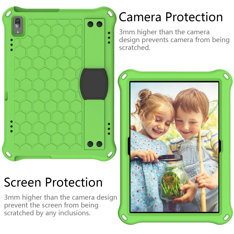 For Lenovo Tab P10 TB-X705F/L Honeycomb Design EVA + PC Material Four Corner Anti Falling Flat Protective Shell with Strap(Green+Black) - Lenovo by buy2fix | Online Shopping UK | buy2fix