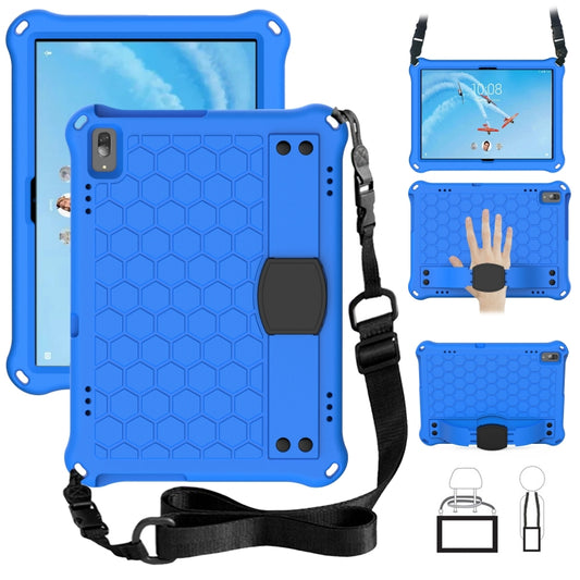 For Lenovo Tab P10 TB-X705F/L Honeycomb Design EVA + PC Material Four Corner Anti Falling Flat Protective Shell with Strap(Blue+Black) - Lenovo by buy2fix | Online Shopping UK | buy2fix