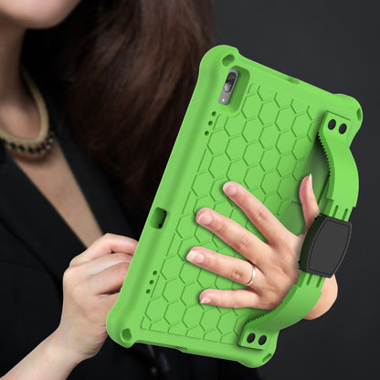 For Lenovo Tab 4 10 Plus TB-X704F/N/L/V Honeycomb Design EVA + PC Material Four Corner Anti Falling Flat Protective Shell with Strap(Green+Black) - Lenovo by buy2fix | Online Shopping UK | buy2fix