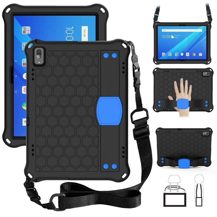 For Lenovo Tab 4 10 Plus TB-X704F/N/L/V Honeycomb Design EVA + PC Material Four Corner Anti Falling Flat Protective Shell with Strap(Blue+Black) - Lenovo by buy2fix | Online Shopping UK | buy2fix