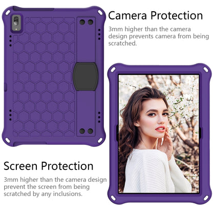 For Lenovo Tab 4 10 Plus TB-X704F/N/L/V Honeycomb Design EVA + PC Material Four Corner Anti Falling Flat Protective Shell with Strap(Purple+Black) - Lenovo by buy2fix | Online Shopping UK | buy2fix