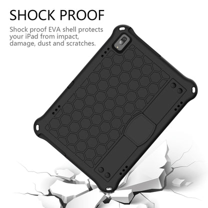 For Lenovo Tab 4 10 TB-X304F/N Honeycomb Design EVA + PC Material Four Corner Anti Falling Flat Protective Shell with Strap(Black+Black) - Lenovo by buy2fix | Online Shopping UK | buy2fix