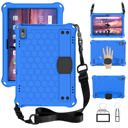 For Lenovo Tab 4 10 TB-X304F/N Honeycomb Design EVA + PC Material Four Corner Anti Falling Flat Protective Shell with Strap(Blue+Black) - Lenovo by buy2fix | Online Shopping UK | buy2fix
