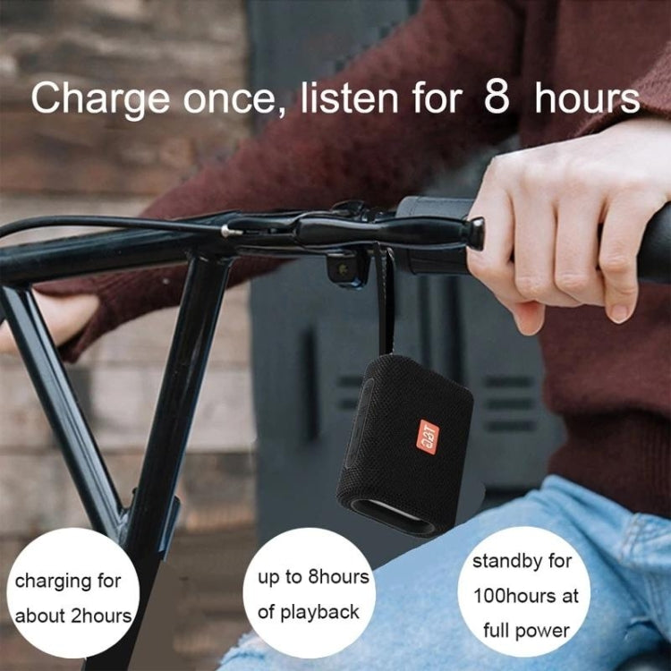 T&G TG313 Portable Outdoor Waterproof Bluetooth Speaker Subwoofer Support TF Card FM Radio AUX(Green) - Desktop Speaker by T&G | Online Shopping UK | buy2fix