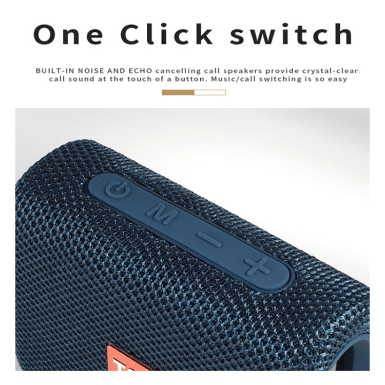 T&G TG313 Portable Outdoor Waterproof Bluetooth Speaker Subwoofer Support TF Card FM Radio AUX(Gray) - Desktop Speaker by T&G | Online Shopping UK | buy2fix