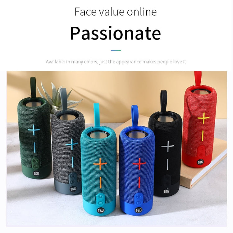 T&G TG619 Portable Bluetooth Wireless Speaker Waterproof Outdoor Bass Subwoofer Support AUX TF USB(Peacock Blue) - Desktop Speaker by T&G | Online Shopping UK | buy2fix