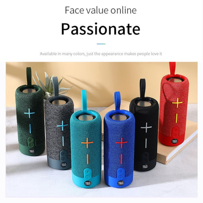 T&G TG619 Portable Bluetooth Wireless Speaker Waterproof Outdoor Bass Subwoofer Support AUX TF USB(Blue) - Desktop Speaker by T&G | Online Shopping UK | buy2fix