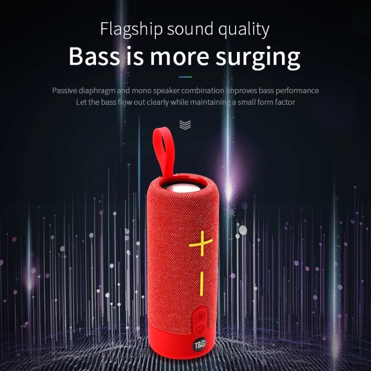 T&G TG619 Portable Bluetooth Wireless Speaker Waterproof Outdoor Bass Subwoofer Support AUX TF USB(Blue) - Desktop Speaker by T&G | Online Shopping UK | buy2fix