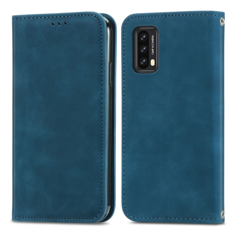 For Blackview A90 Retro Skin Feel Business Magnetic Horizontal Flip Leather Case with Holder & Card Slots & Wallet & Photo Frame(Blue) - More Brand by buy2fix | Online Shopping UK | buy2fix