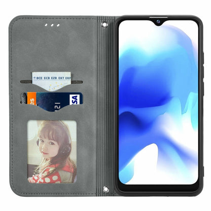 For Blackview A80 / A80s Retro Skin Feel Business Magnetic Horizontal Flip Leather Case with Holder & Card Slots & Wallet & Photo Frame(Gray) - More Brand by buy2fix | Online Shopping UK | buy2fix