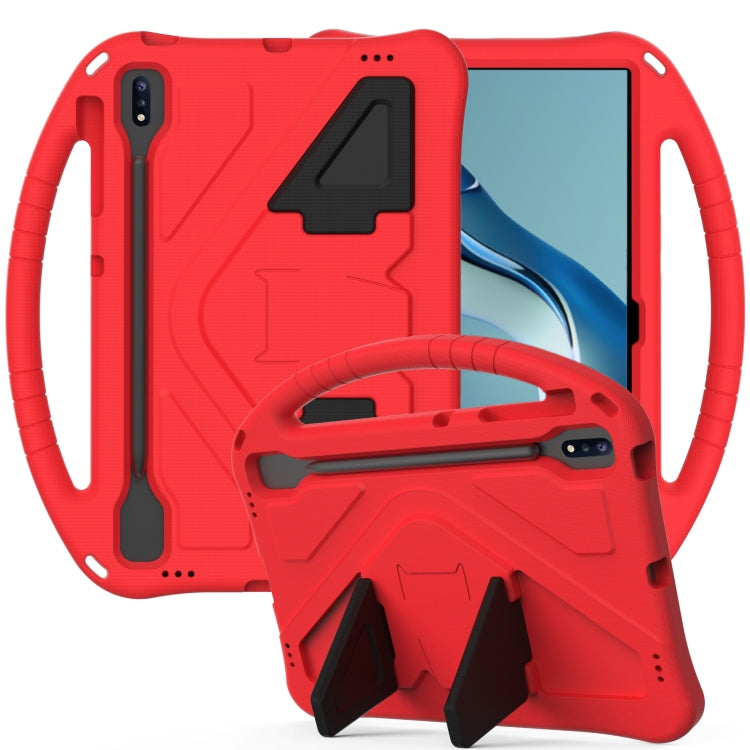 For Huawei MatePad Pro 12.6 2021 EVA Flat Anti Falling Protective Case Shell with Holder(Red) - Huawei by buy2fix | Online Shopping UK | buy2fix