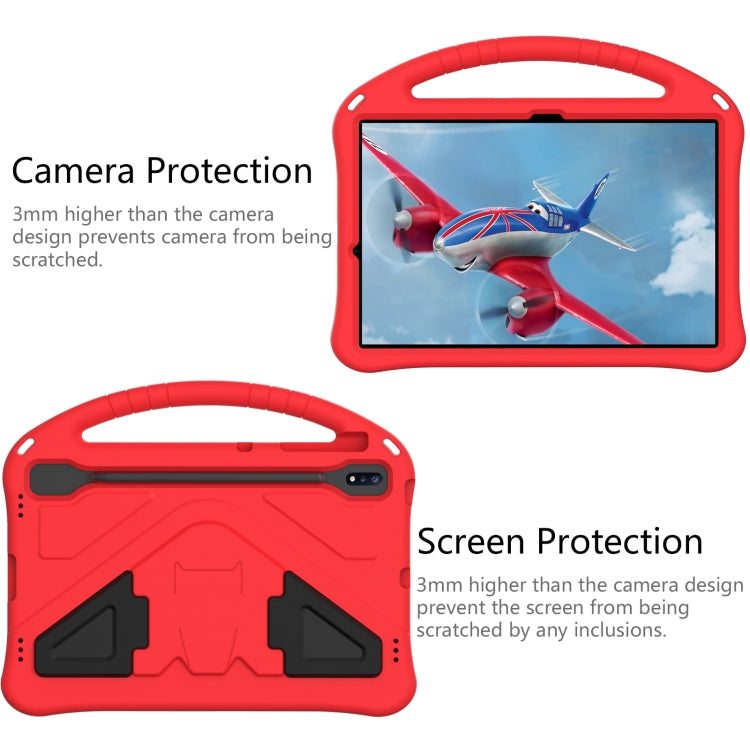 For Huawei MatePad Pro 12.6 2021 EVA Flat Anti Falling Protective Case Shell with Holder(Red) - Huawei by buy2fix | Online Shopping UK | buy2fix