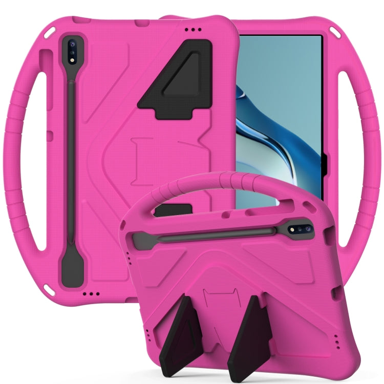 For Huawei MatePad Pro 12.6 2021 EVA Flat Anti Falling Protective Case Shell with Holder(RoseRed) - Huawei by buy2fix | Online Shopping UK | buy2fix