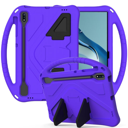 For Huawei MatePad Pro 12.6 2021 EVA Flat Anti Falling Protective Case Shell with Holder(Purple) - Huawei by buy2fix | Online Shopping UK | buy2fix