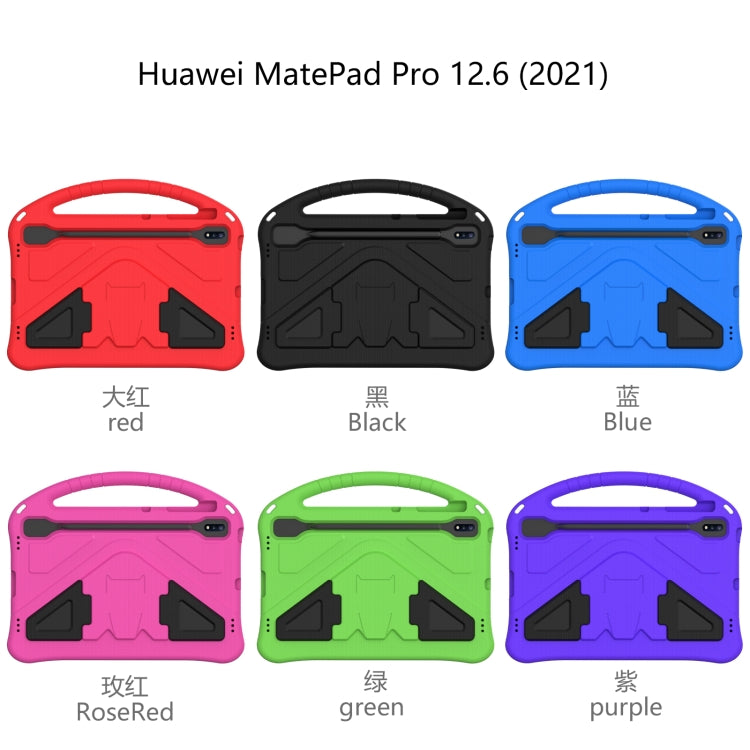 For Huawei MatePad Pro 12.6 2021 EVA Flat Anti Falling Protective Case Shell with Holder(Green) - Huawei by buy2fix | Online Shopping UK | buy2fix