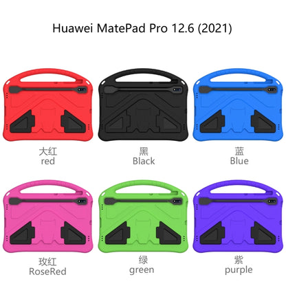 For Huawei MatePad Pro 12.6 2021 EVA Flat Anti Falling Protective Case Shell with Holder(Black) - Huawei by buy2fix | Online Shopping UK | buy2fix