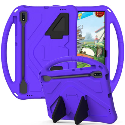 For Samsung Galaxy Tab S8+ / Tab S8 Plus / Tab S7 FE / Tab S7+ T970/T975/T976 EVA Flat Anti Falling Protective Case Shell with Holder(Purple) by buy2fix