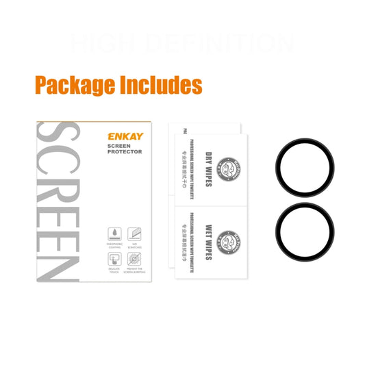 2 PCS For Samsung Galaxy Watch4 44mm ENKAY Hat-Prince 3D Full Coverage Soft PC Edge + PMMA HD Screen Protector Film by ENKAY