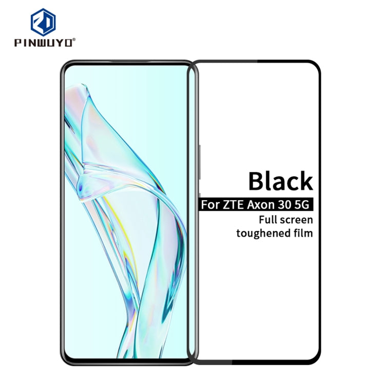 For ZTE Axon30 5G PINWUYO 9H 2.5D Full Screen Tempered Glass Film(Black) - ZTE Tempered Glass by PINWUYO | Online Shopping UK | buy2fix