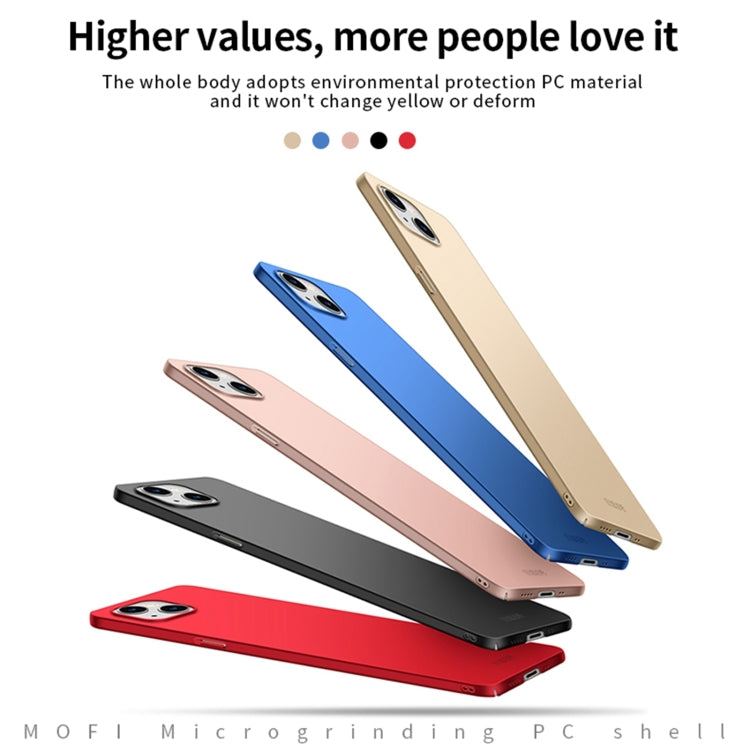 For iPhone 13 mini  MOFI Frosted PC Ultra-thin Hard Case(Rose Gold) - iPhone 13 mini Cases by MOFI | Online Shopping UK | buy2fix