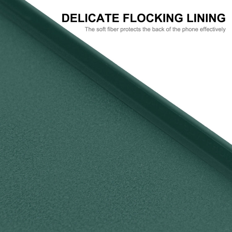 For iPhone 13 Pro Max Hat-Prince ENKAY Liquid Silicone Shockproof Protective Case Cover  (Dark Green) - iPhone 13 Pro Max Cases by ENKAY | Online Shopping UK | buy2fix