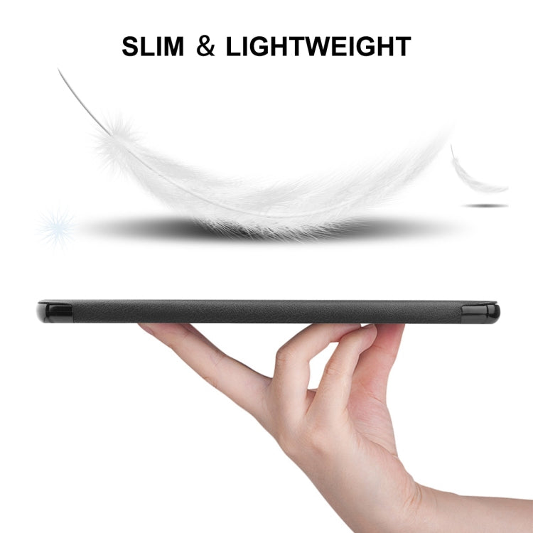 For Honor Tablet V7 Pro ENKAY Custer Texture Horizontal Flip PU+PC Leather Case with Three-folding Holder & Sleep / Wake-up Function(Black) - Honor by ENKAY | Online Shopping UK | buy2fix