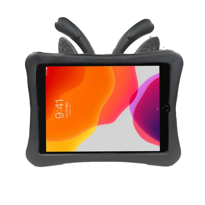 For iPad 10.2 2021 Butterfly Bracket Style EVA Children Falling Proof Cover Protective Case(Black) - iPad 10.2 Cases by buy2fix | Online Shopping UK | buy2fix