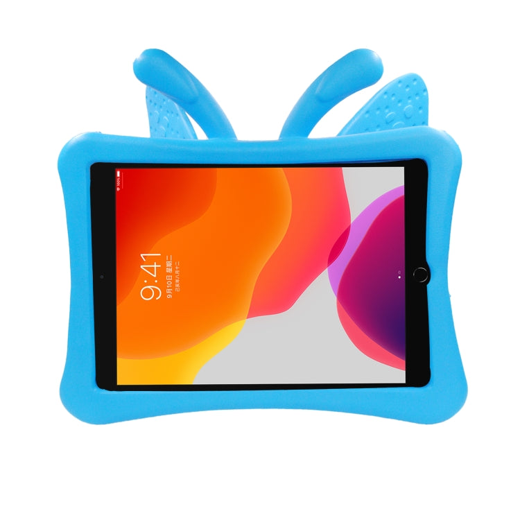 For iPad 10.2 2021 Butterfly Bracket Style EVA Children Falling Proof Cover Protective Case(Blue) - iPad 10.2 Cases by buy2fix | Online Shopping UK | buy2fix