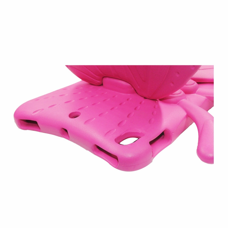 For iPad 10.2 2021 Butterfly Bracket Style EVA Children Falling Proof Cover Protective Case(RoseRed) - iPad 10.2 Cases by buy2fix | Online Shopping UK | buy2fix