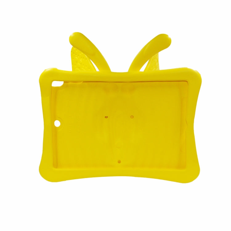 For iPad 10.2 2021 Butterfly Bracket Style EVA Children Falling Proof Cover Protective Case(Yellow) - iPad 10.2 Cases by buy2fix | Online Shopping UK | buy2fix