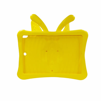 For iPad 10.2 2021 Butterfly Bracket Style EVA Children Falling Proof Cover Protective Case(Yellow) - iPad 10.2 Cases by buy2fix | Online Shopping UK | buy2fix