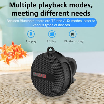 BT368 LED Digital Display Outdoor Portable IPX65 Waterproof Bluetooth Speaker(Black) - Waterproof Speaker by buy2fix | Online Shopping UK | buy2fix