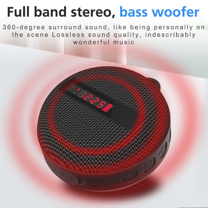 BT368 LED Digital Display Outdoor Portable IPX65 Waterproof Bluetooth Speaker(Blue) - Waterproof Speaker by buy2fix | Online Shopping UK | buy2fix