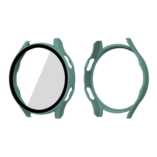 ENKAY Hat-Prince Full Coverage PC Frame + Tempered Glass Protector Composite Case for Samsung Galaxy Watch4 44mm(Green)