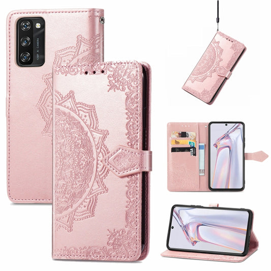 For Blackview A100 Mandala Embossing Pattern Horizontal Flip Leather Case with Holder & Card Slots & Wallet & Lanyard(Rose Gold) - More Brand by buy2fix | Online Shopping UK | buy2fix