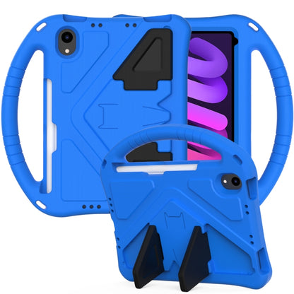 For iPad mini 6 / mini 2024 EVA Shockproof Tablet Case with Holder(Blue) - iPad mini 6 Cases by buy2fix | Online Shopping UK | buy2fix