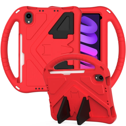 For iPad mini 6 / mini 2024 EVA Shockproof Tablet Case with Holder(Red) - iPad mini 6 Cases by buy2fix | Online Shopping UK | buy2fix