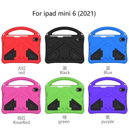 For iPad mini 6 / mini 2024 EVA Shockproof Tablet Case with Holder(Rose Red) - iPad mini 6 Cases by buy2fix | Online Shopping UK | buy2fix