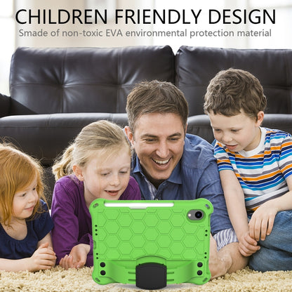 For iPad mini 6 / mini 2024 Honeycomb EVA Hybrid PC Tablet Case with Strap(Green+Black) - iPad mini 6 Cases by buy2fix | Online Shopping UK | buy2fix