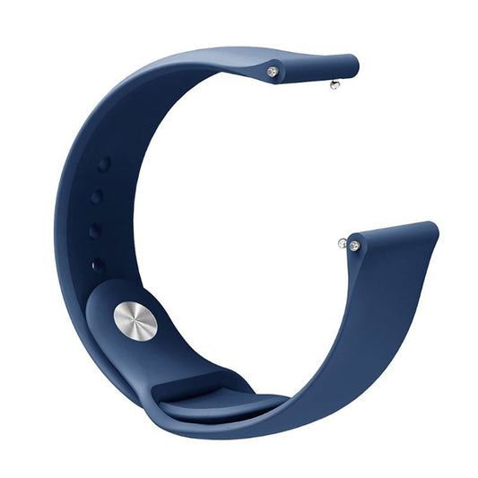 Monochrome Silicone Watch Band for Samsung Galaxy Watch Active 2 22mm(mazarine) by buy2fix