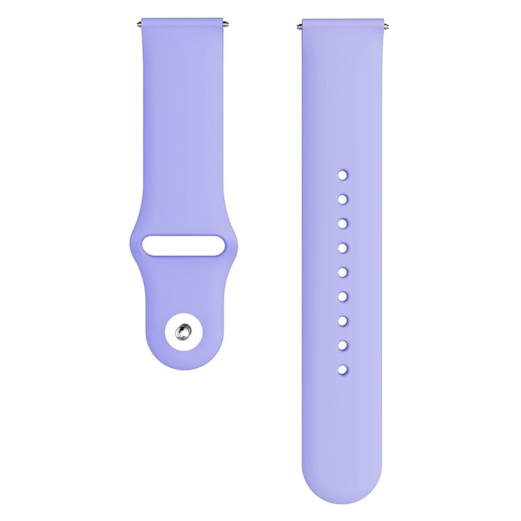 Monochrome Silicone Watch Band for Samsung Galaxy Watch Active 2 22mm(lilac) - Watch Bands by buy2fix | Online Shopping UK | buy2fix