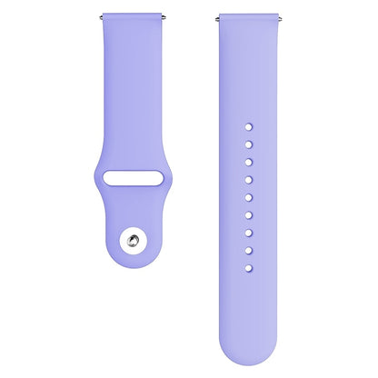 Monochrome Silicone Watch Band for Samsung Galaxy Watch Active 2 22mm(lilac) - Watch Bands by buy2fix | Online Shopping UK | buy2fix