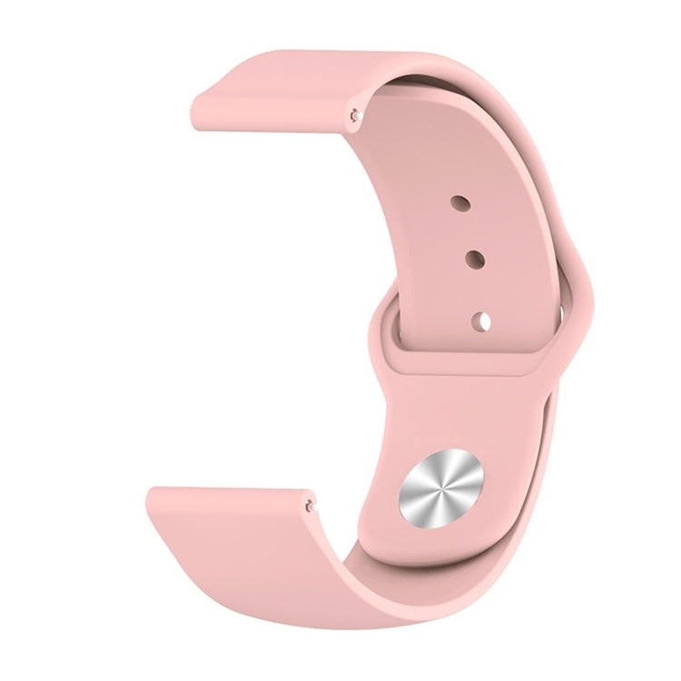 Monochrome Silicone Watch Band for Samsung Galaxy Watch Active 2 22mm(pink) - Watch Bands by buy2fix | Online Shopping UK | buy2fix