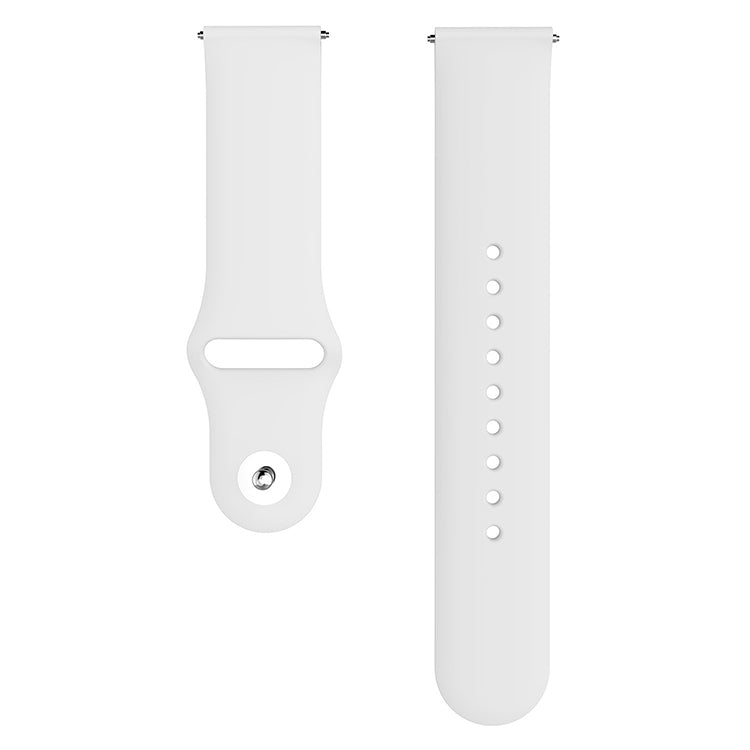 Monochrome Silicone Watch Band for Samsung Galaxy Watch Active 2 22mm(white) - Watch Bands by buy2fix | Online Shopping UK | buy2fix