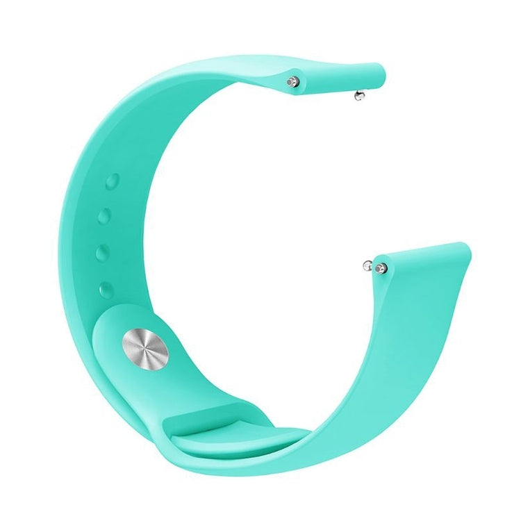 Monochrome Silicone Watch Band for Samsung Galaxy Watch Active 2 22mm(teal) - Watch Bands by buy2fix | Online Shopping UK | buy2fix