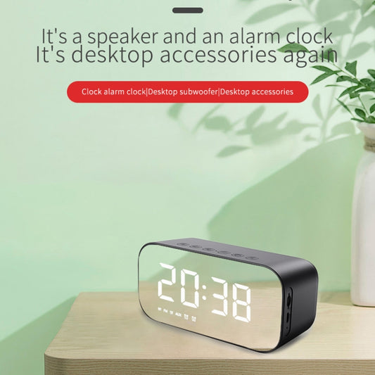 AEC BT518 Portable Wireless Bluetooth Speaker LED Alarm Clock Support AUX / TF Card / FM by AEC