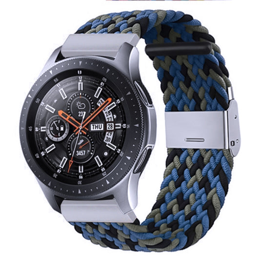 For Samsung Galaxy Watch 4 / Watch 5 20mm Nylon Braided Metal Buckle Watch Band(W Camouflage) - Watch Bands by buy2fix | Online Shopping UK | buy2fix