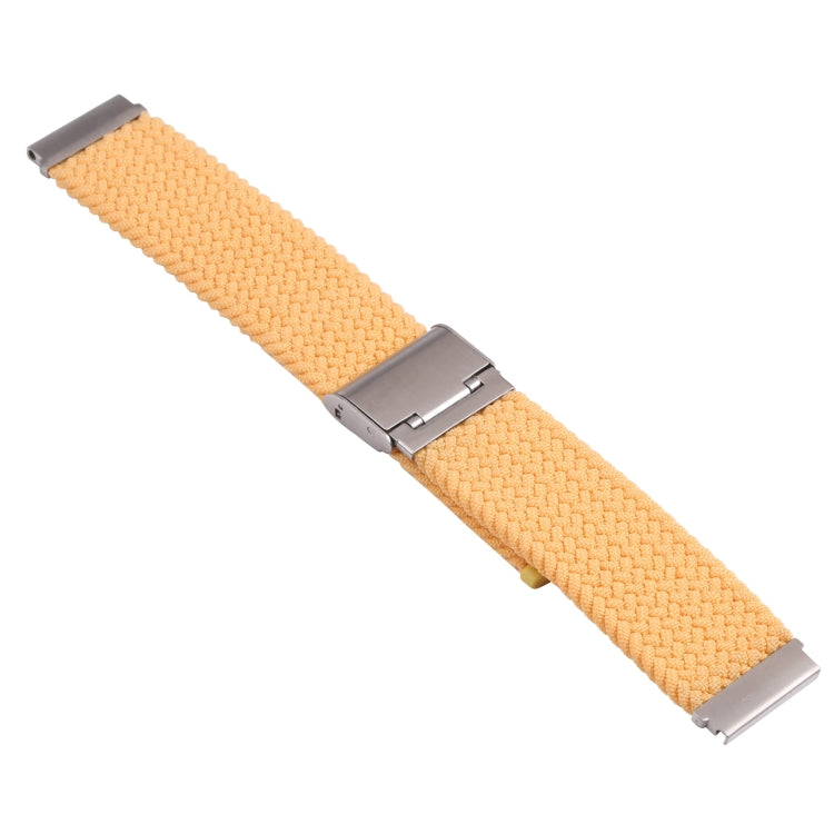 For Samsung Galaxy Watch 4 / Watch 5 20mm Nylon Braided Metal Buckle Watch Band(Gold) - Watch Bands by buy2fix | Online Shopping UK | buy2fix