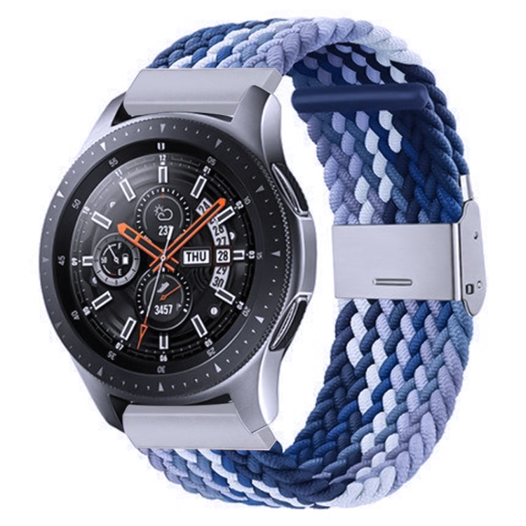 For Samsung Galaxy Watch 4 / Watch 5 20mm Nylon Braided Metal Buckle Watch Band(Z Blue) - Watch Bands by buy2fix | Online Shopping UK | buy2fix